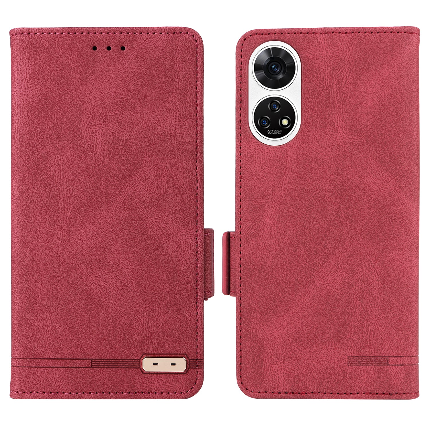 For ZTE Anshin Family A303ZT Wallet Case Hardware Decor Shockproof PU Leather Phone Cover For ZTE Anshin Family A303ZT Wallet Case Hardware Decor Shockproof PU Leather Phone Cover
